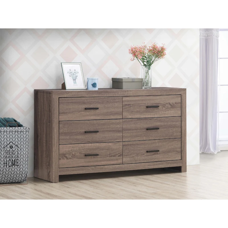 Coaster Furniture Brantford 207043 6-Drawer Dresser - Barrel Oak
