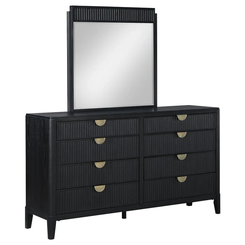 Coaster Furniture Brookmead 224713M 8-Drawer Dresser with Mirror - Black