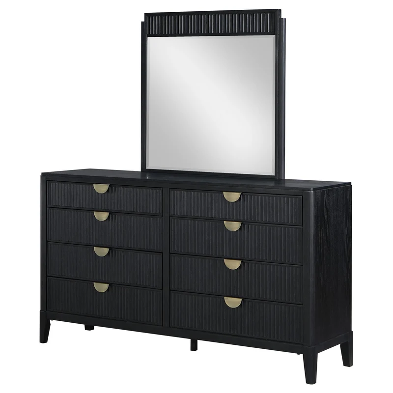 Coaster Furniture Brookmead 224713M 8-Drawer Dresser with Mirror - Black