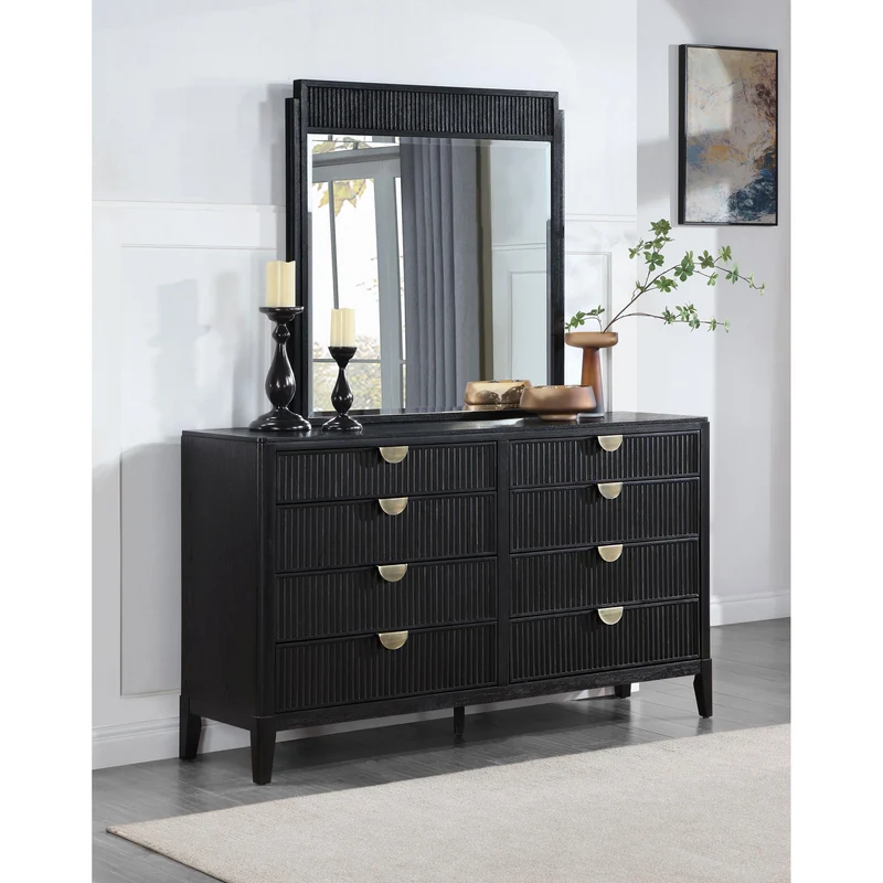 Coaster Furniture Brookmead 224713M 8-Drawer Dresser with Mirror - Black