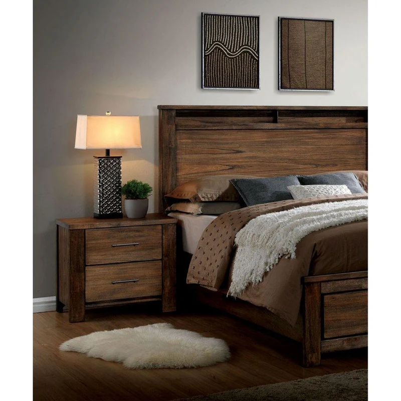 Furniture of America Elkton 2-Drawer Nightstand CM7072N