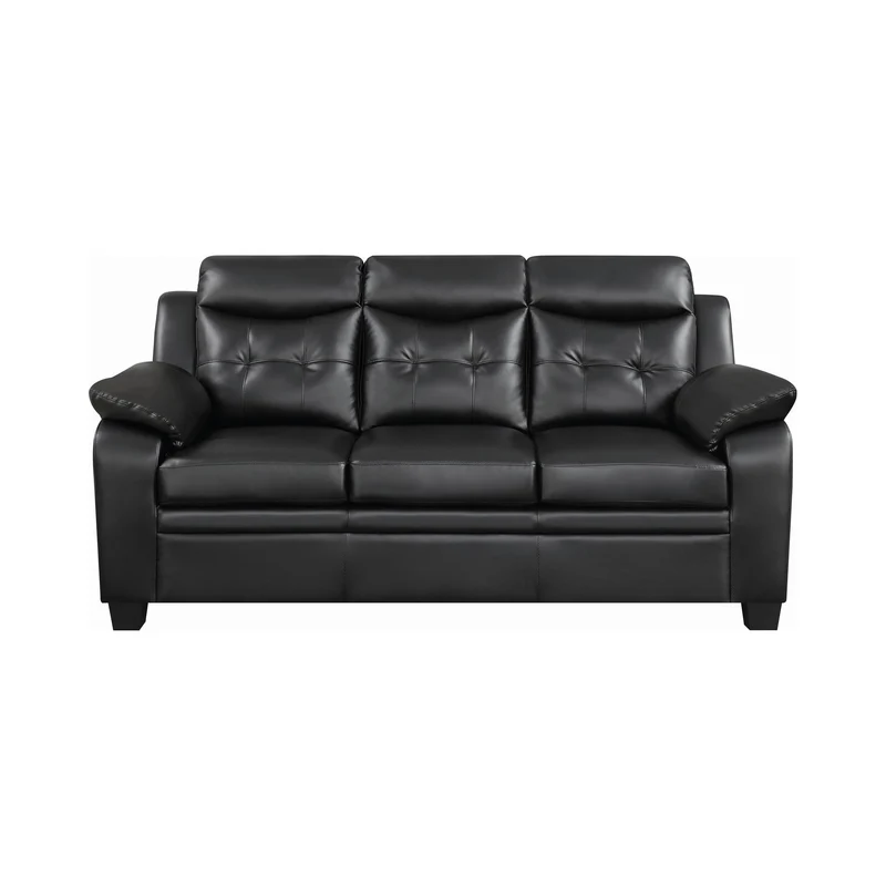 Coaster Furniture Finley 506551 Upholstered Padded Arm Tufted Sofa - Black