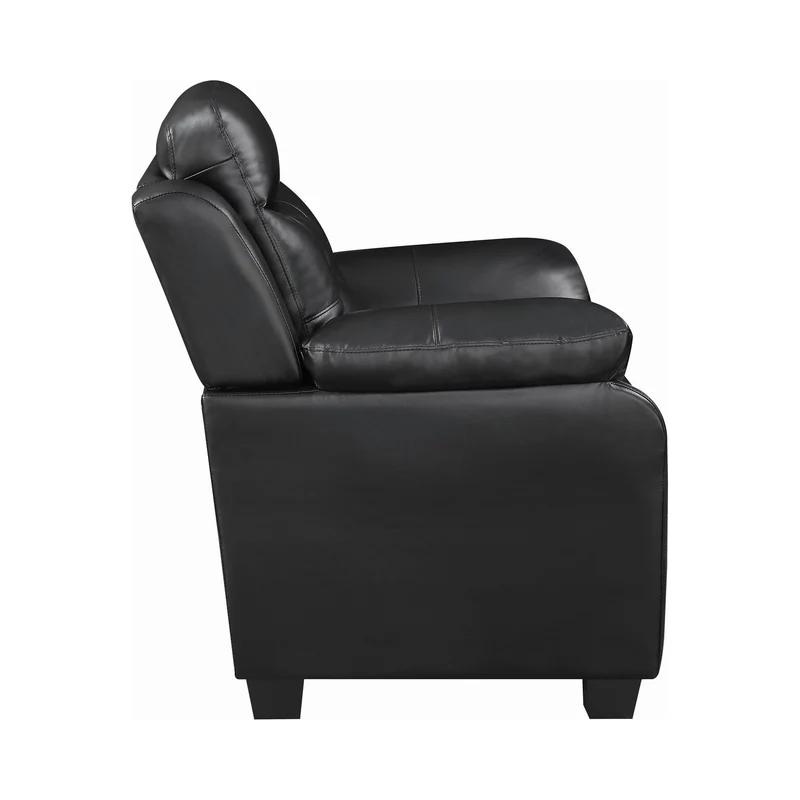 Coaster Furniture Finley 506551 Upholstered Padded Arm Tufted Sofa - Black
