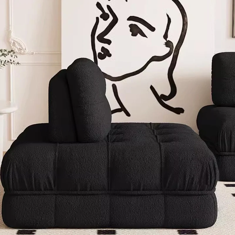 Modern Minimalist Square Rectangular Solid Wood Pebble Velvet Fine Linen Suede Velvet Oil Wax Leather Removable Sofa Backrest Footrest For Living Room