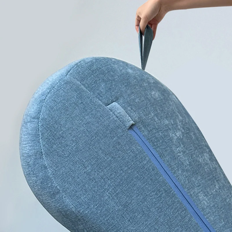 Modern Minimalist Curved Chenille Fabric EPS Sponge Accent Chair Backrest For Living Room