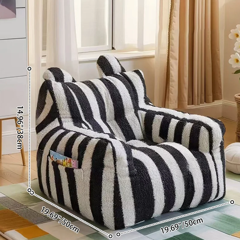 Modern Minimalist Curved Sherpa Fabric EPS Accent Chair Backrest Armrest For Living Room