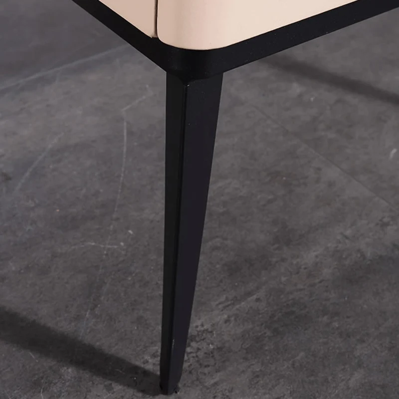 Contemporary Matte Metal Faux Leather Bedside Table - 1-Drawer Nightstand For Bedroom
