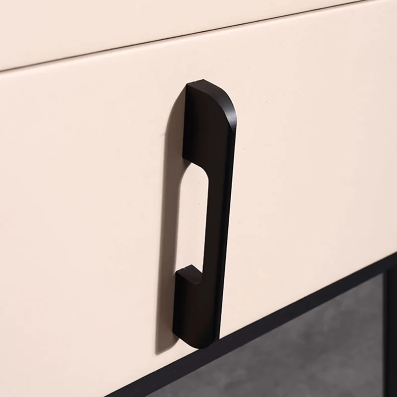 Contemporary Matte Metal Faux Leather Bedside Table - 1-Drawer Nightstand For Bedroom