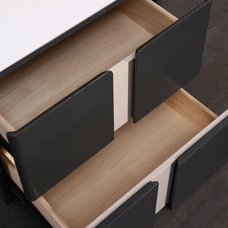 Personalized & Flexible Luxury Bedside Table - Detachable Legs & Symmetrical Block Design Nightstand 2-Drawer For Bedroom