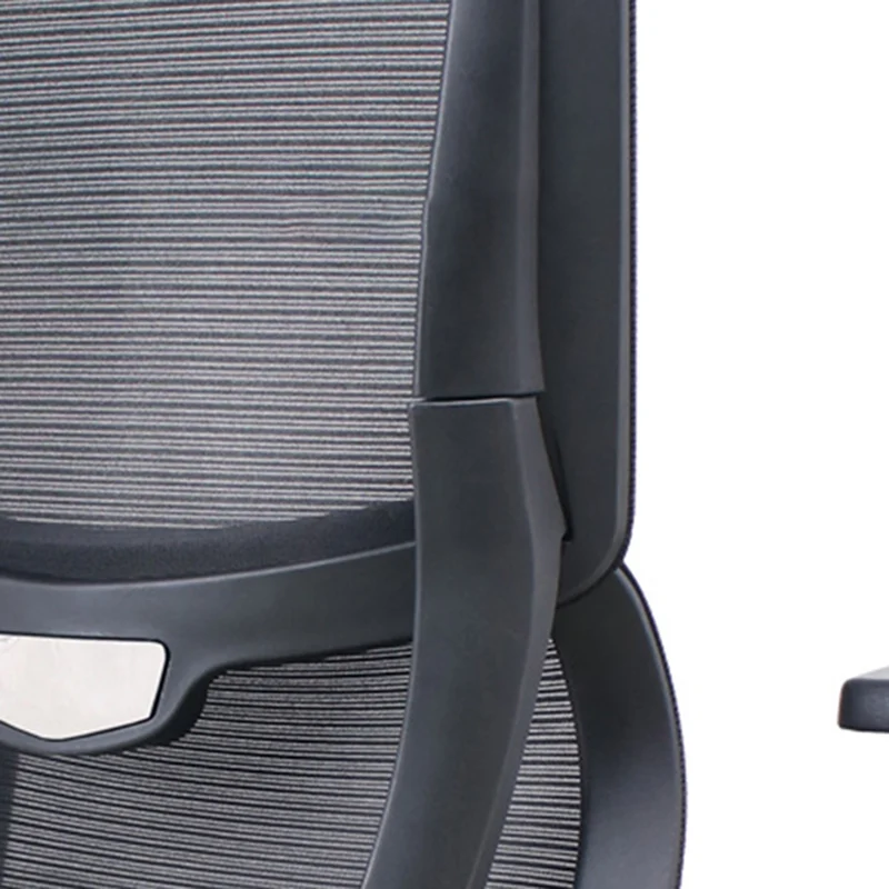 Modern Minimalist Ergonomic Rolling Desk Chair Nylon & PP with Fabric Mesh Height Adjustable Swivel Design Armrest Headrest for Home Office