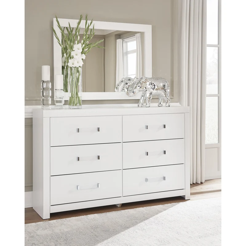 Signature Design by Ashley Maeling 6-Drawer Dresser with Mirror PCB1119-31/PCB1119-36