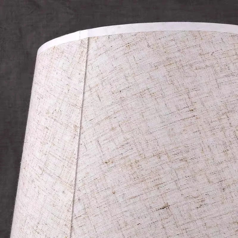 Contemporary Scandinavian Trapezoidal Base PVC Fabric Iron 1-Light Table Lamp For Bedroom