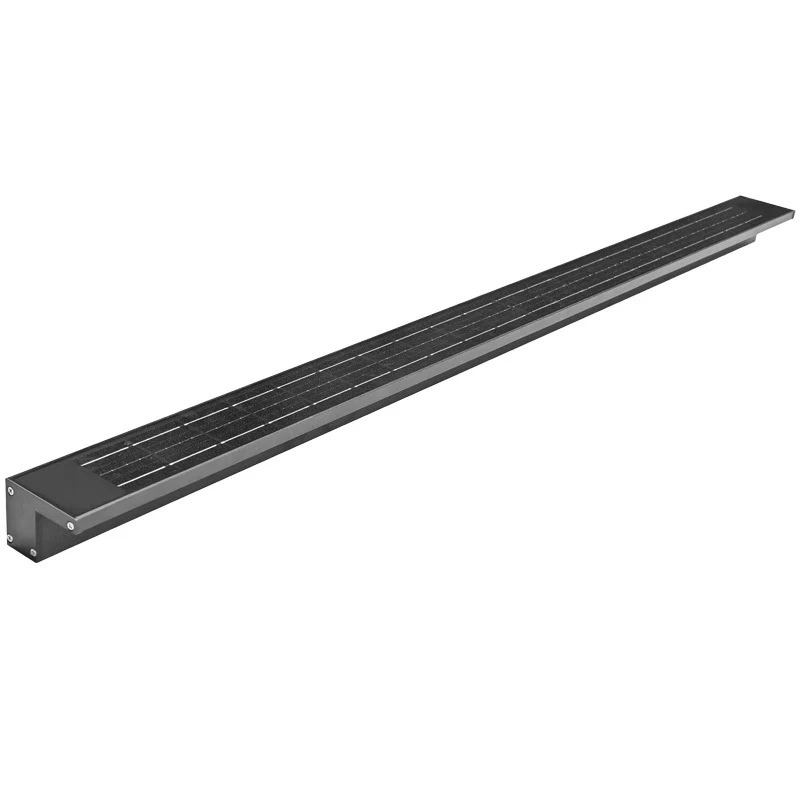 Modern Minimalist Solar Waterproof Strip Aluminum Tempered Glass Wall Washer LED Wall Sconce Lamp For Outdoor Patio