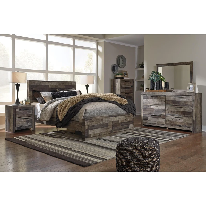 Benchcraft Derekson B200B84 6 pc Queen Panel Storage Bedroom Set