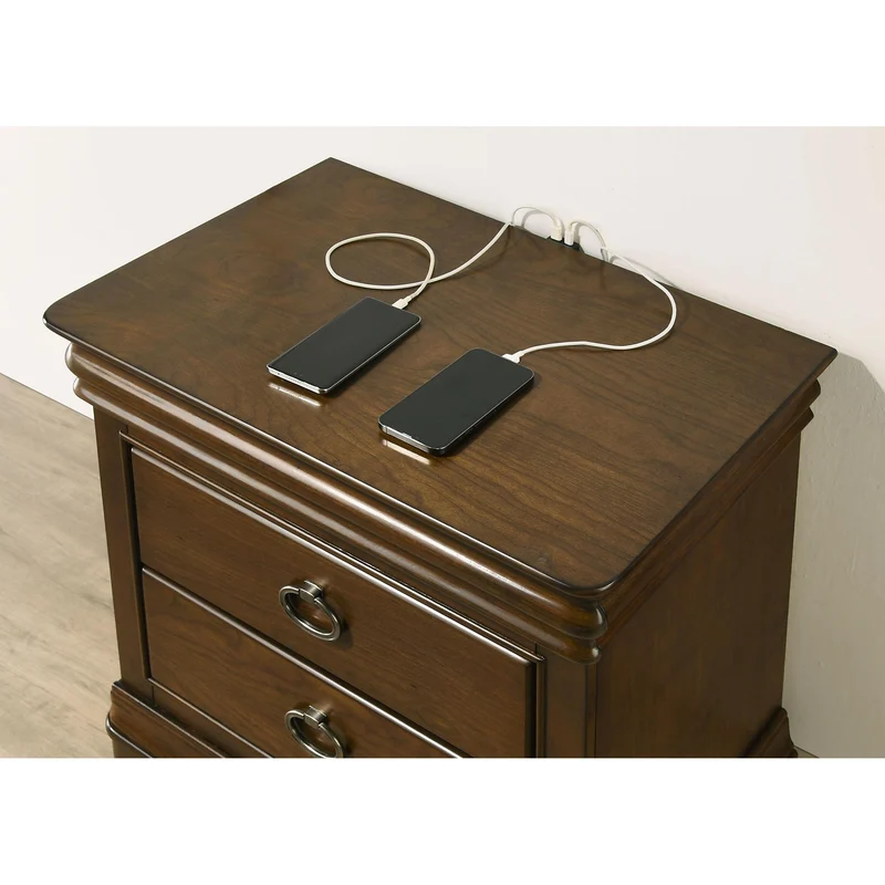Coaster Furniture Garland 205302 3-drawer Nightstand Bedside Table - Brown Cherry