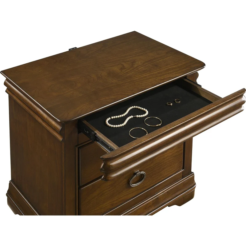 Coaster Furniture Garland 205302 3-drawer Nightstand Bedside Table - Brown Cherry