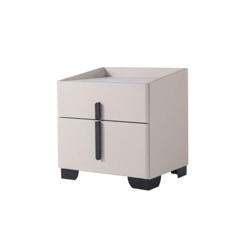 Elegant Light Luxury Nightstand - Timeless Versatility & Thoughtful Humanized Details Bedside Table 2-Drawer For Bedroom & Living Room