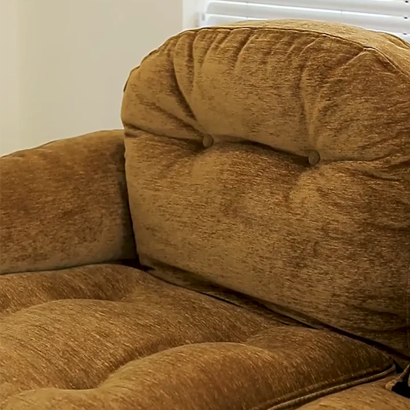 Traditional Vintage Arc Cloud Plywood Stainless Steel Chenille Cloud Cotton Down Feather Sofa 1/2/3-Seater For Living Room