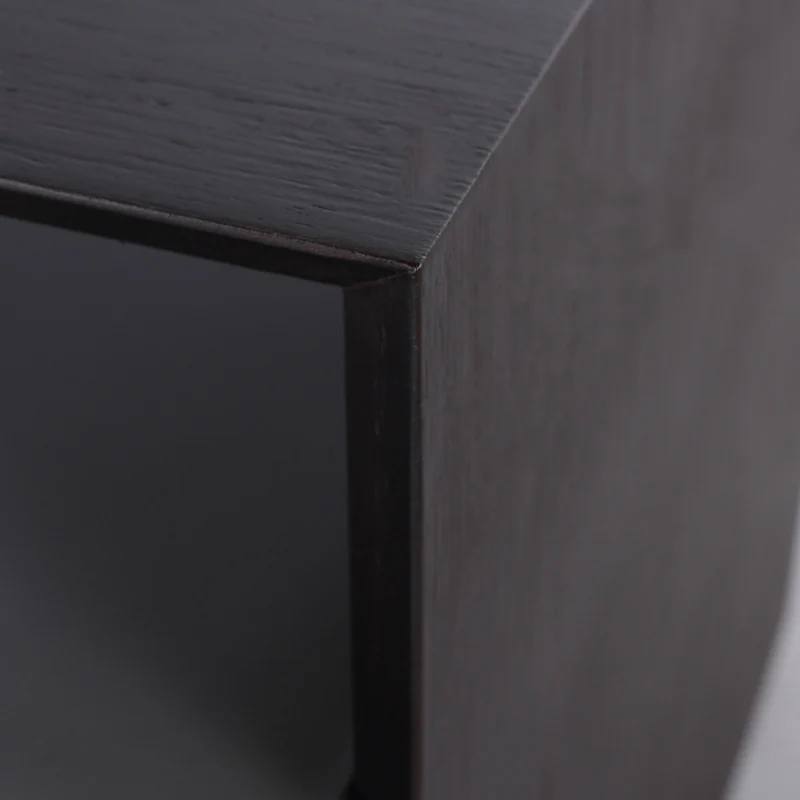 Contemporary Industrial Nightstand - Versatile Style & Ultra-Minimalist Hidden Handle Bedside Table 2-Drawer For Bedroom