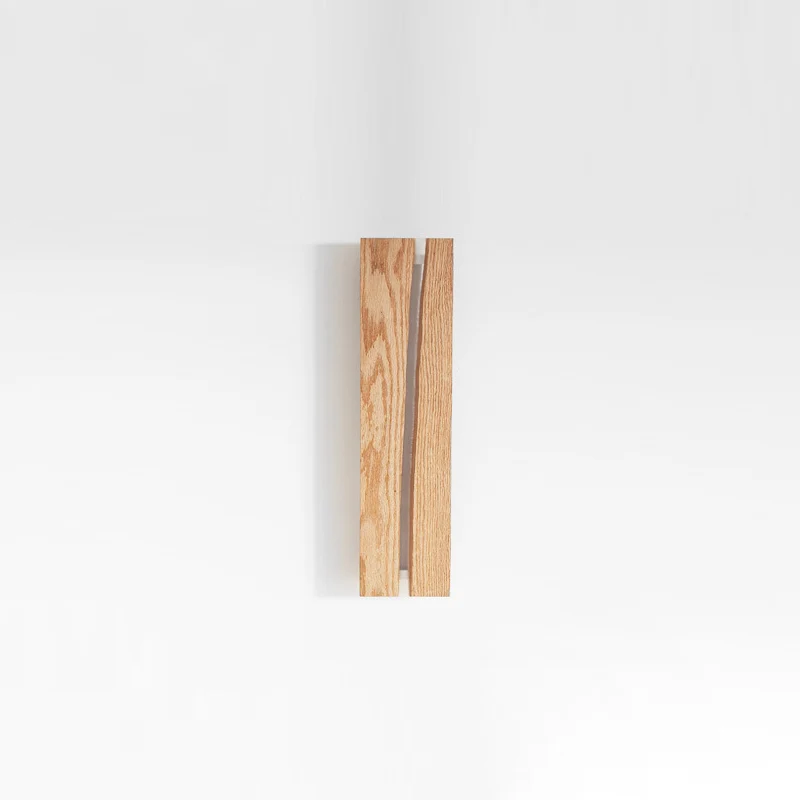 Contemporary Nordic Solid Wood Resin Rectangular LED Wall Sconce Lamp For Living Room