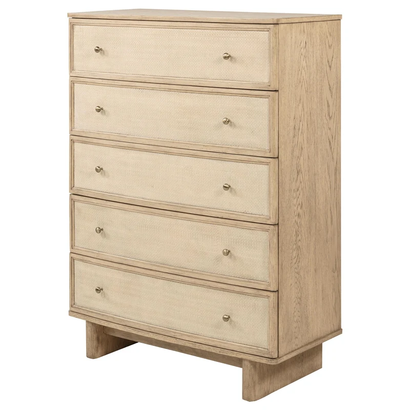 Coaster Furniture Kailani 225045 5-Drawer Bedroom Chest of Drawers - Beige Oak