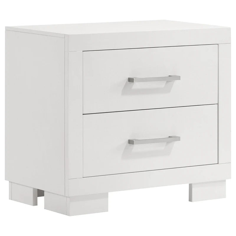 Coaster Furniture Jessica 202992 2-Drawer Nightstand - Snow White