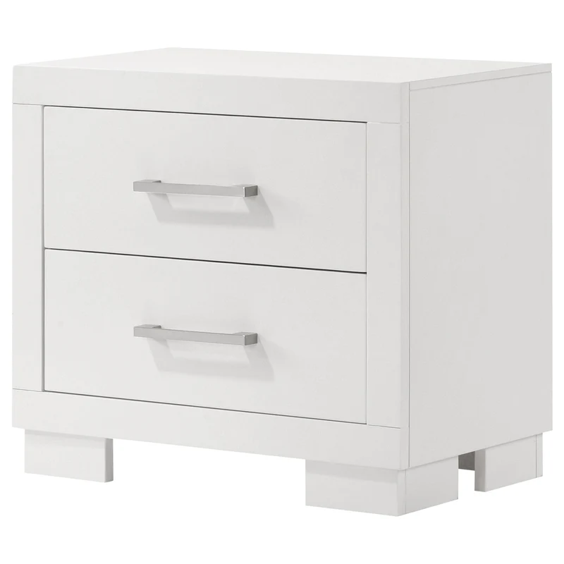 Coaster Furniture Jessica 202992 2-Drawer Nightstand - Snow White