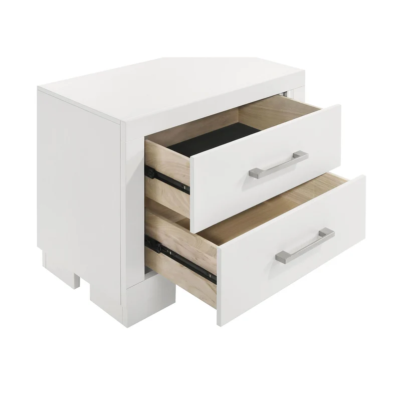 Coaster Furniture Jessica 202992 2-Drawer Nightstand - Snow White