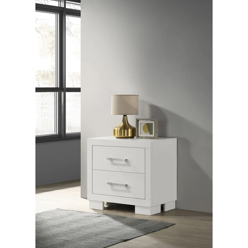 Coaster Furniture Jessica 202992 2-Drawer Nightstand - Snow White