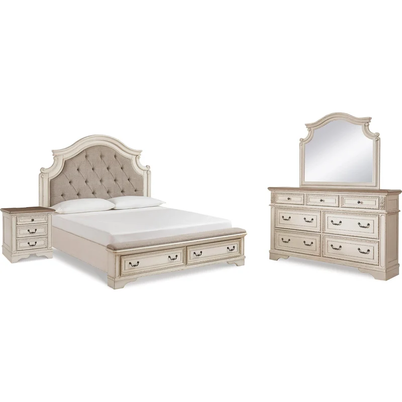 Signature Design by Ashley Realyn B743B33 6 pc King Upholstered Panel Bedroom Set
