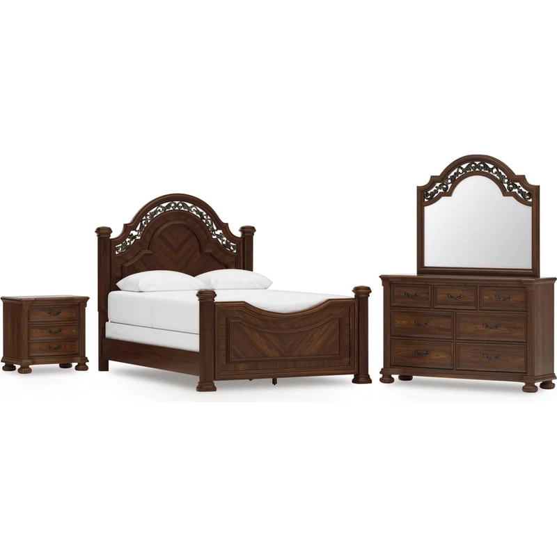 Signature Design by Ashley Lavinton B764B16 6 pc King Poster Bedroom Set