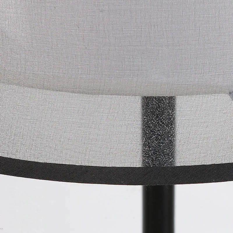Modern Minimalist Double-Layer Cylindrical Metal Fabric 1-Light Standing Floor Lamp For Living Room