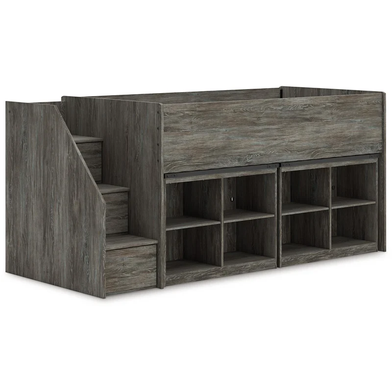 Signature Design by Ashley Frandern B4480B25 Twin Loft Bed with Bookcase Storage