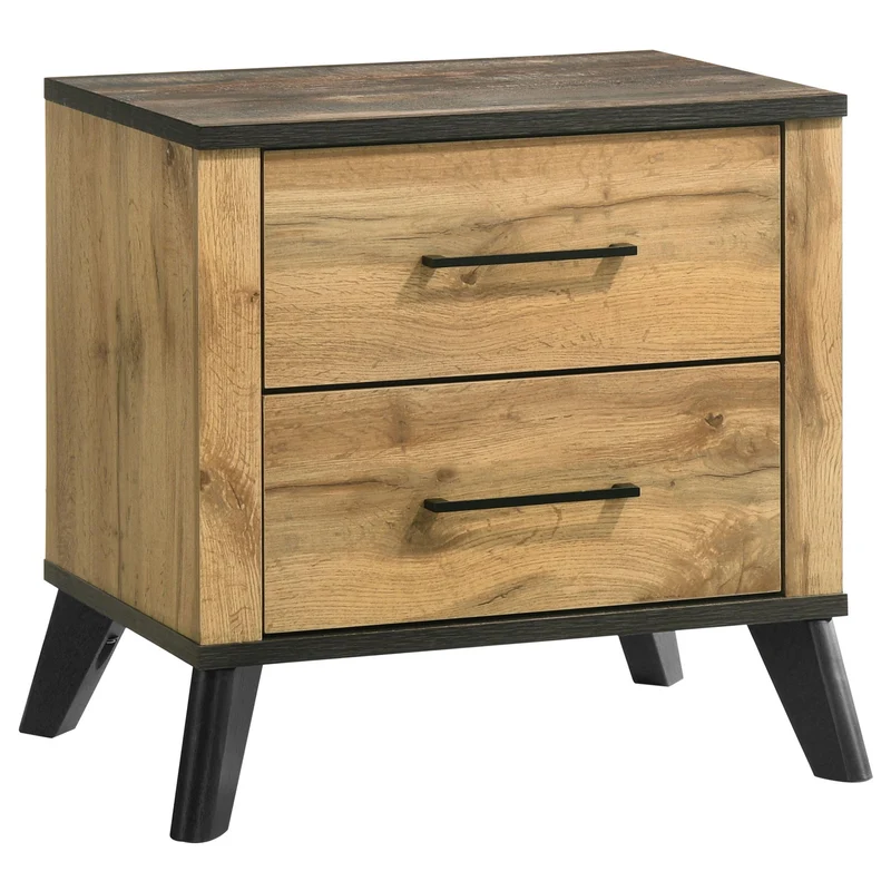 Coaster Furniture Kaywood 225002 2-Drawer Nightstand Bedside Table - Natural Pine