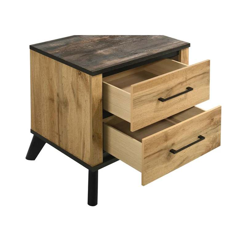 Coaster Furniture Kaywood 225002 2-Drawer Nightstand Bedside Table - Natural Pine