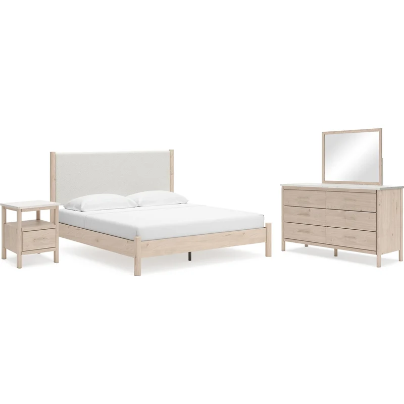 Signature Design by Ashley Cadmori B2615B19 6 pc King Panel Bedroom Set