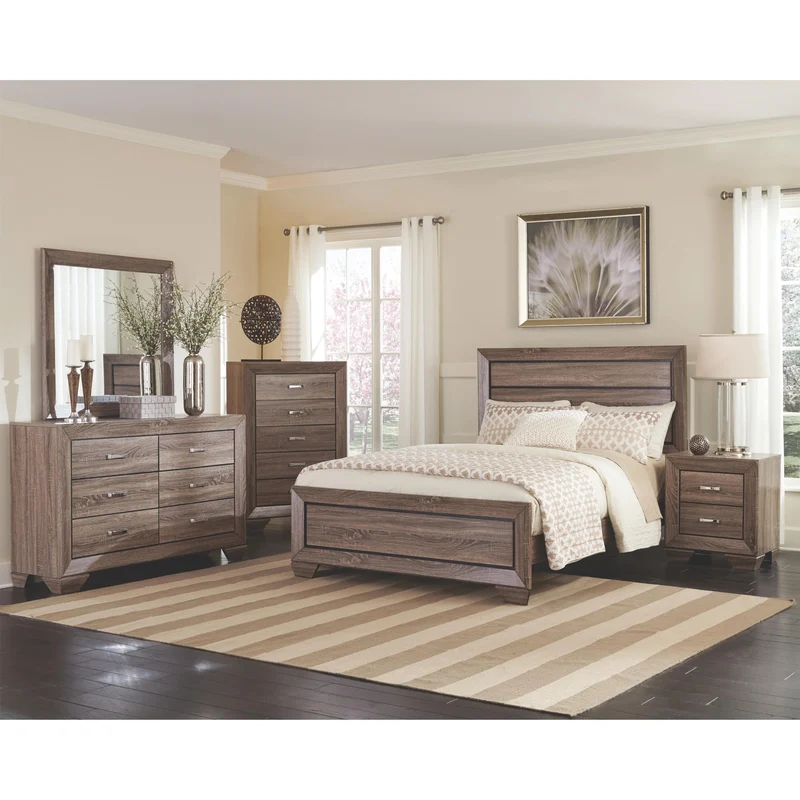 Coaster Furniture Kauffman 204190Q 7 pc Queen Panel Bedroom Set with Storage