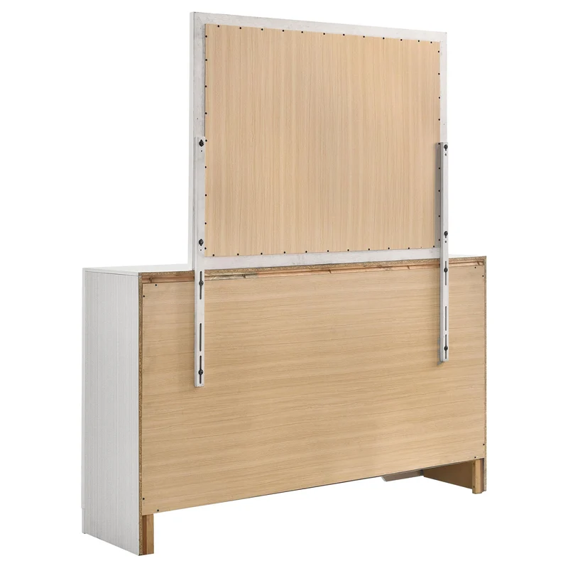 Coaster Furniture Miranda 205113M 7-Drawer Dresser with Mirror - White