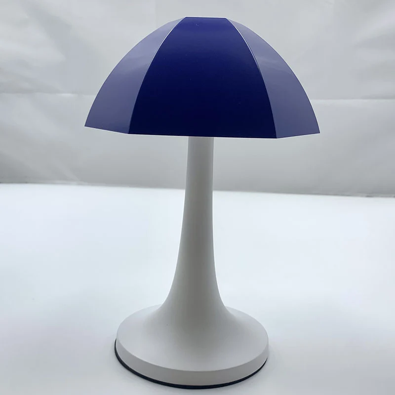 Contemporary Creative Iron Mushroom PVA LED USB Charging Table Lamp For Bedroom