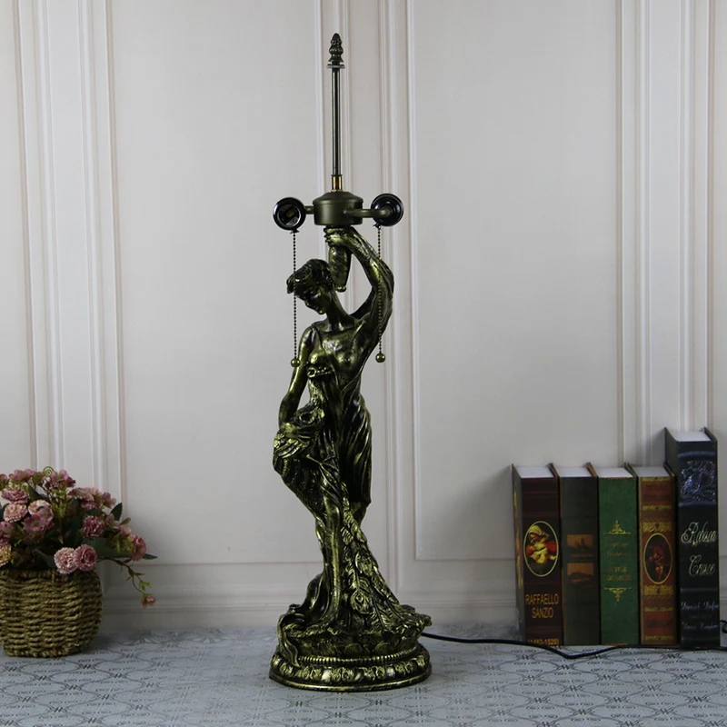 Traditional Tiffany Resin Glass Dome Grape Cow Diamond Pretty Woman Base 2-Light Table Lamp For Bedside