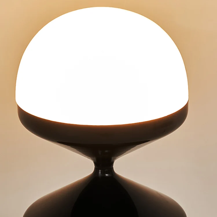 Contemporary Scandinavian Wave Art Iron Glass 1-Light Table Lamp For Bedroom