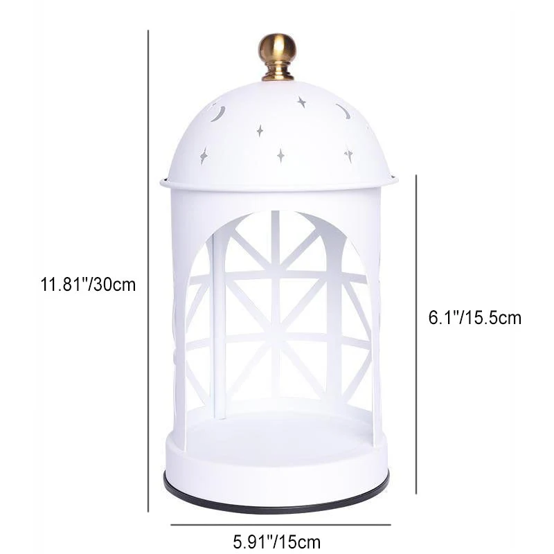 Contemporary Creative Castle Metal 1-Light Aroma Melting Wax Table Lamp For Bedroom