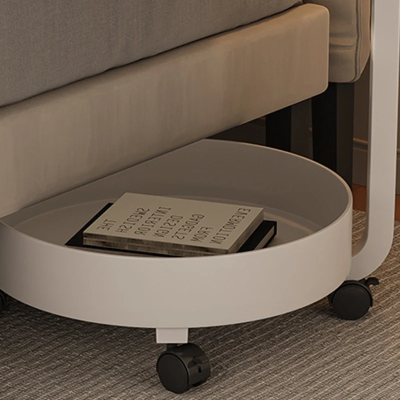 Contemporary Creative Metal Movable Flower-Shaped Round Side Table With 2 Tiers For Living Room