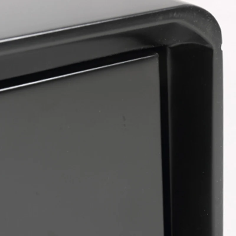 Modern Minimalist Black 2-Drawer Storage Nightstand - Matte Finish Stainless Steel Base Bedside Table For Bedroom