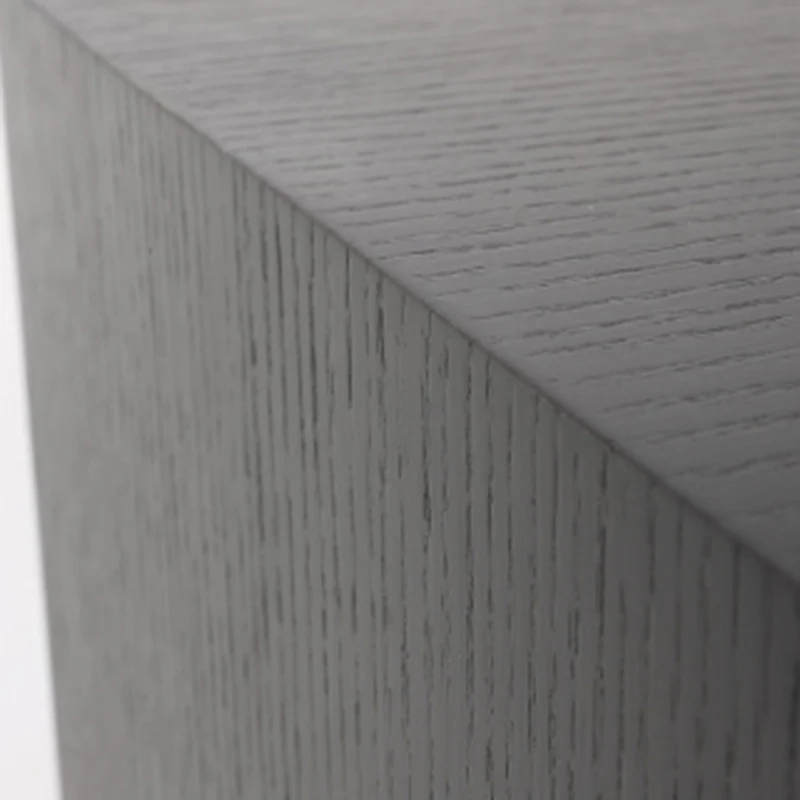 Modern Minimalist Square Gray 2-Drawer Storage Nightstand - Veneered Plywood Frame Bedside Table For Bedroom