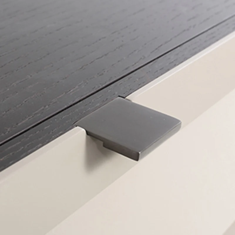 Modern Minimalist Square Gray 2-Drawer Storage Nightstand - Veneered Plywood Frame Bedside Table For Bedroom