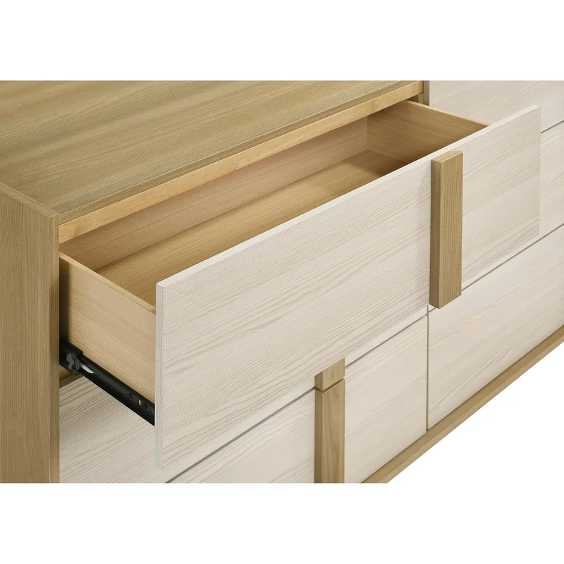Coaster Furniture Hyland 215653M 6-Drawer Dresser with Mirror - Natural