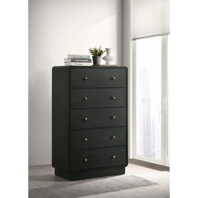 Coaster Furniture Cavelle 223665 5-Drawer Chest of Drawers - Black