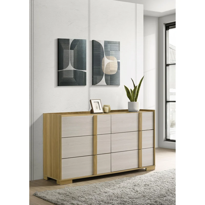 Coaster Furniture Hyland 215653 6-Drawer Dresser - Natural