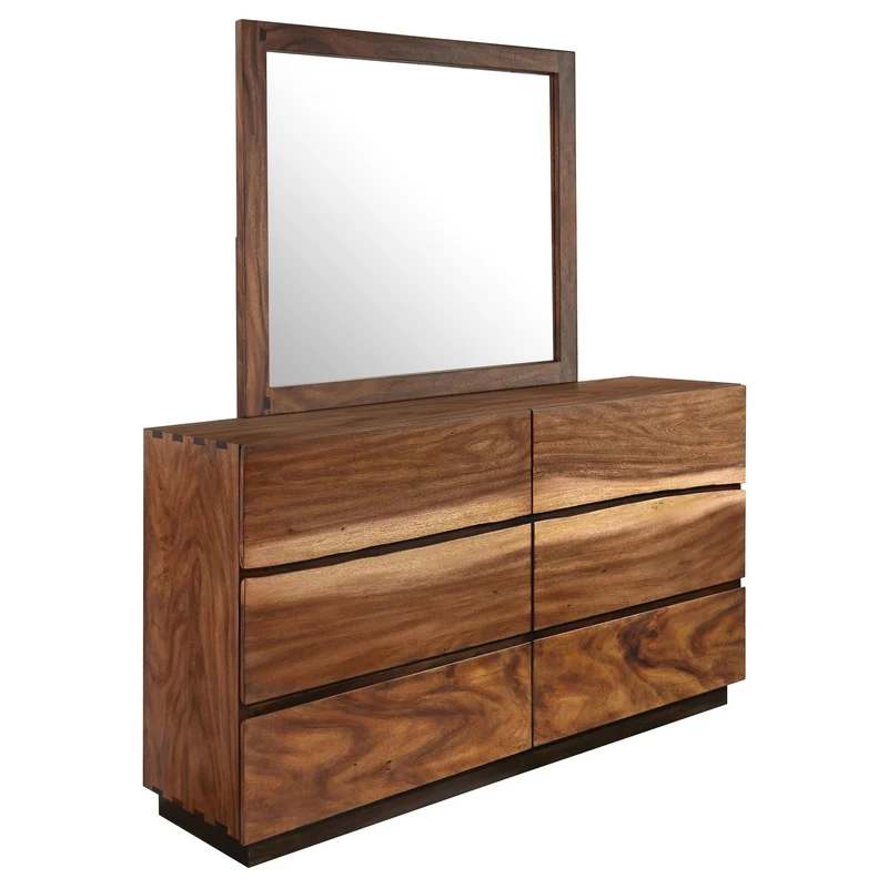Coaster Furniture Winslow 223253M 6-Drawer Dresser with Mirror - Smokey Walnut